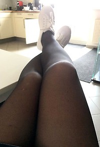 Amateur legs in nylons - German girl Chrissy Tina #3